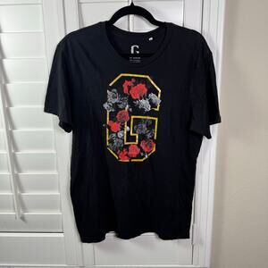 G By GUESS Men's Graphic T-shirt Black Rose Gold G Logo Size Medium 100% Cotton